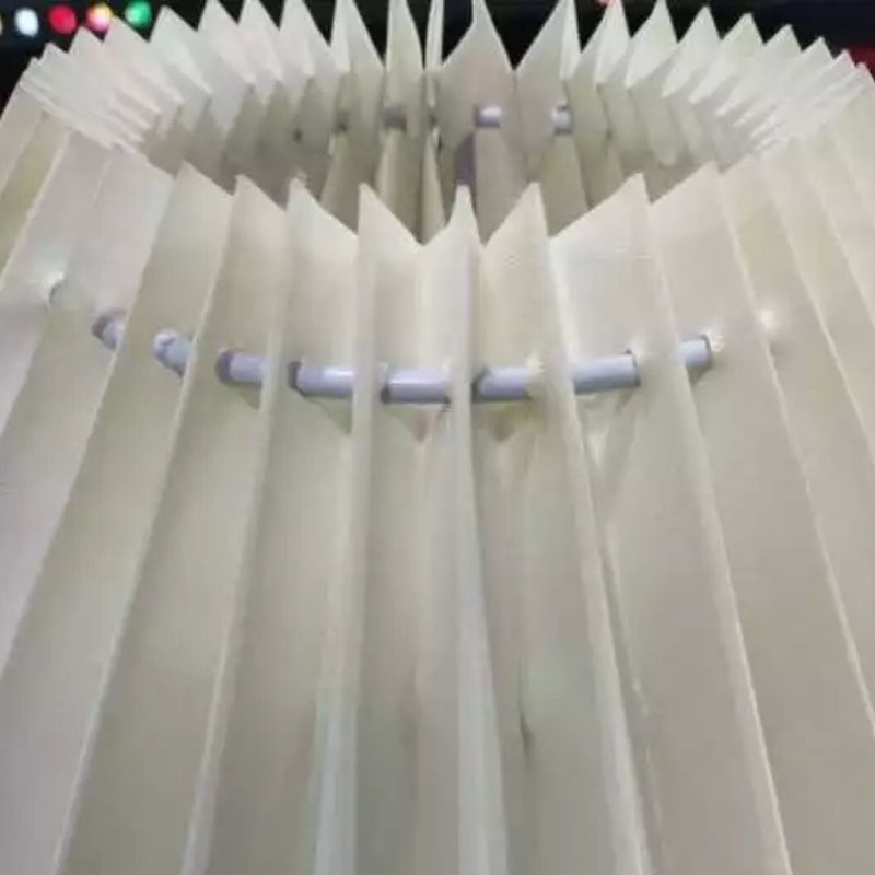 Floor Lamp with Pleated Fabric Shade