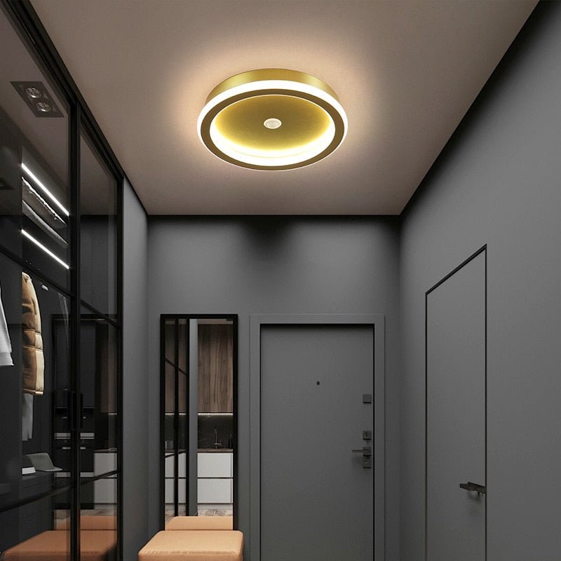 Flush Mount Round LED Ceiling Fixture with Motion Sensor
