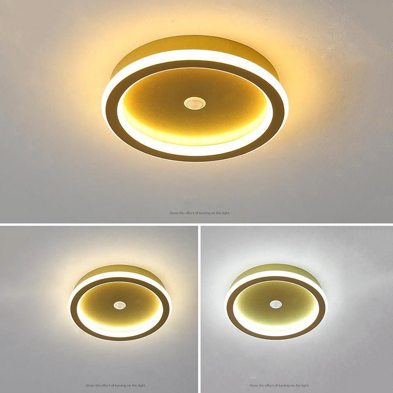 Flush Mount Round LED Ceiling Fixture with Motion Sensor
