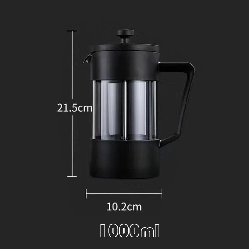 French Press Coffee Maker - Borosilicate Glass