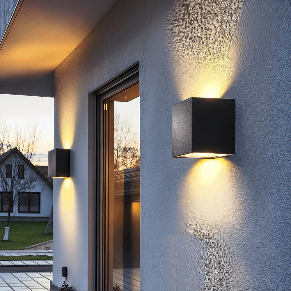 Geometric Black Up Down Wall Light