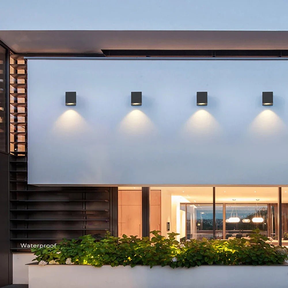 Geometric Black Up Down Wall Light