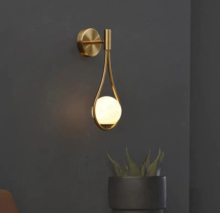 Glass Orb LED Wall Sconce