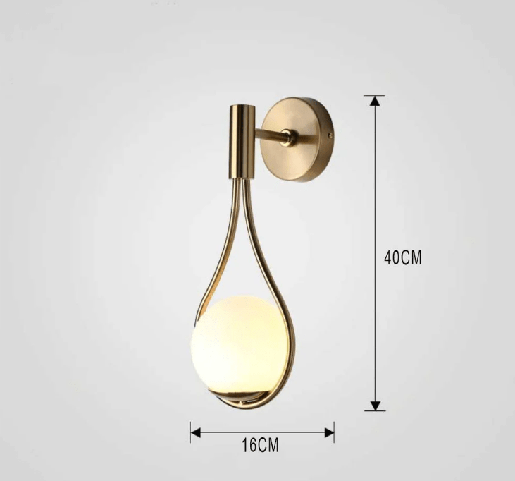 Glass Orb LED Wall Sconce