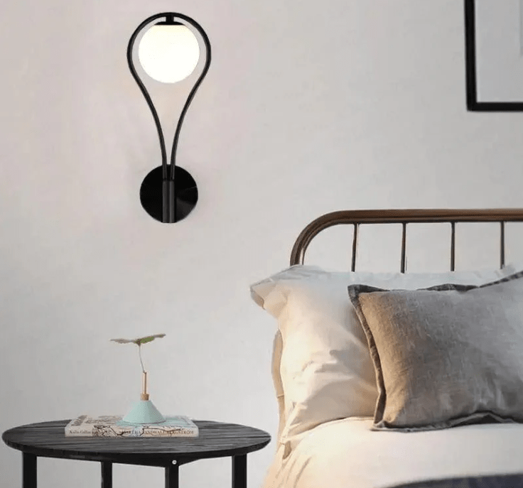 Glass Orb LED Wall Sconce