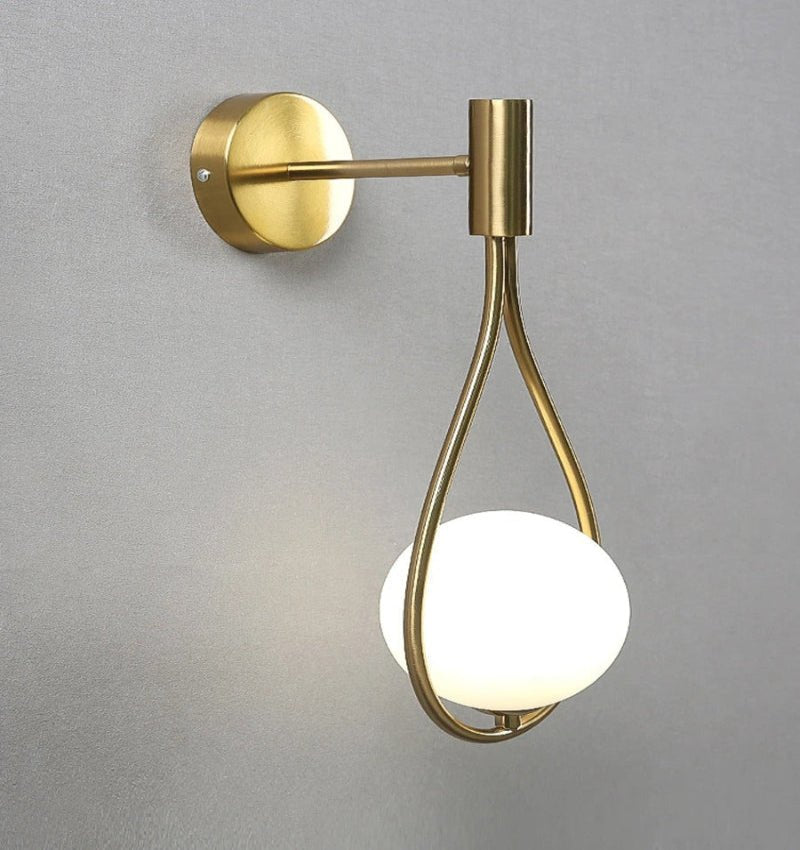 Glass Orb LED Wall Sconce