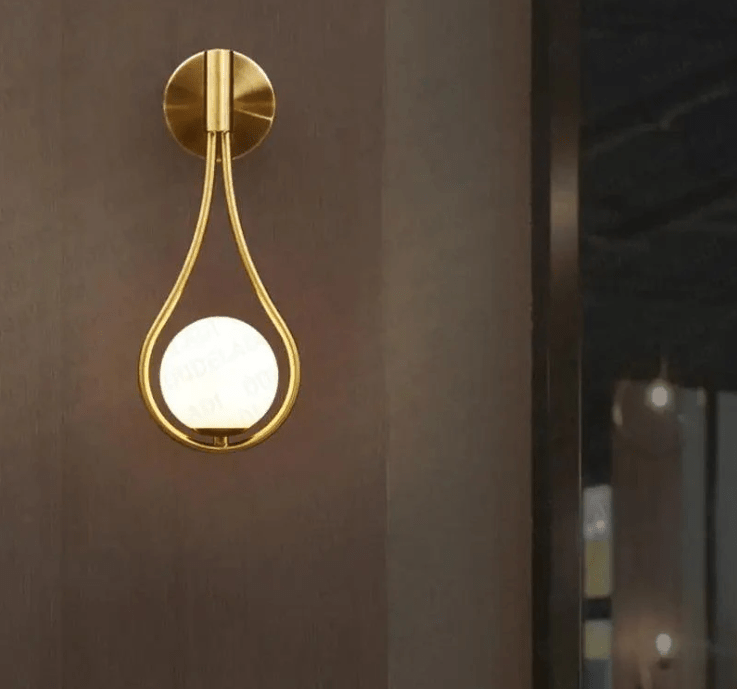 Glass Orb LED Wall Sconce