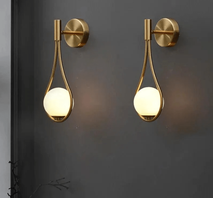 Glass Orb LED Wall Sconce