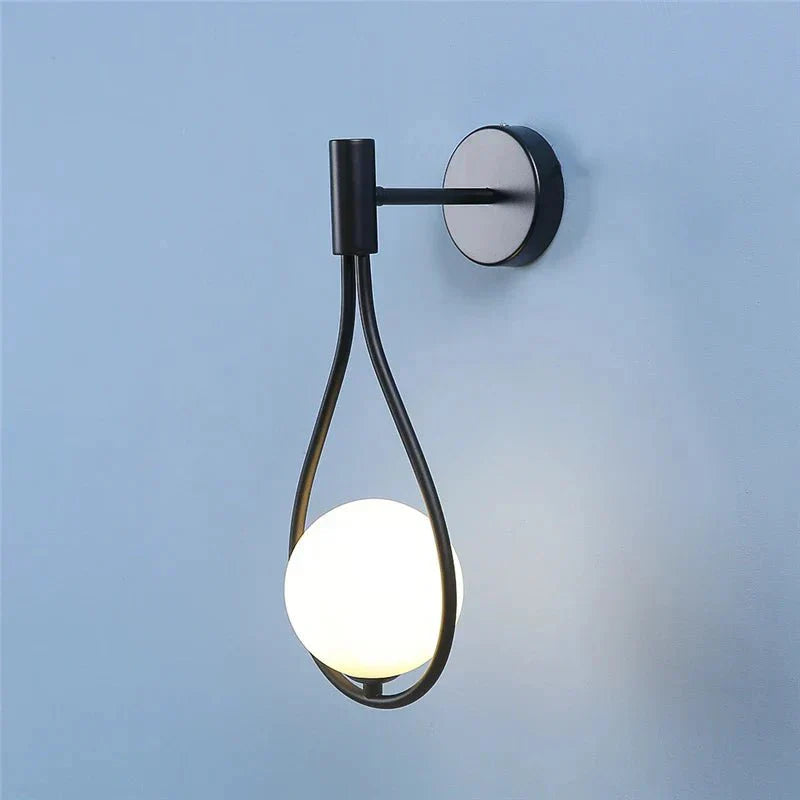 Glass Orb LED Wall Sconce