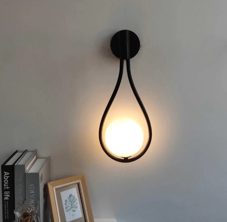 Glass Orb LED Wall Sconce