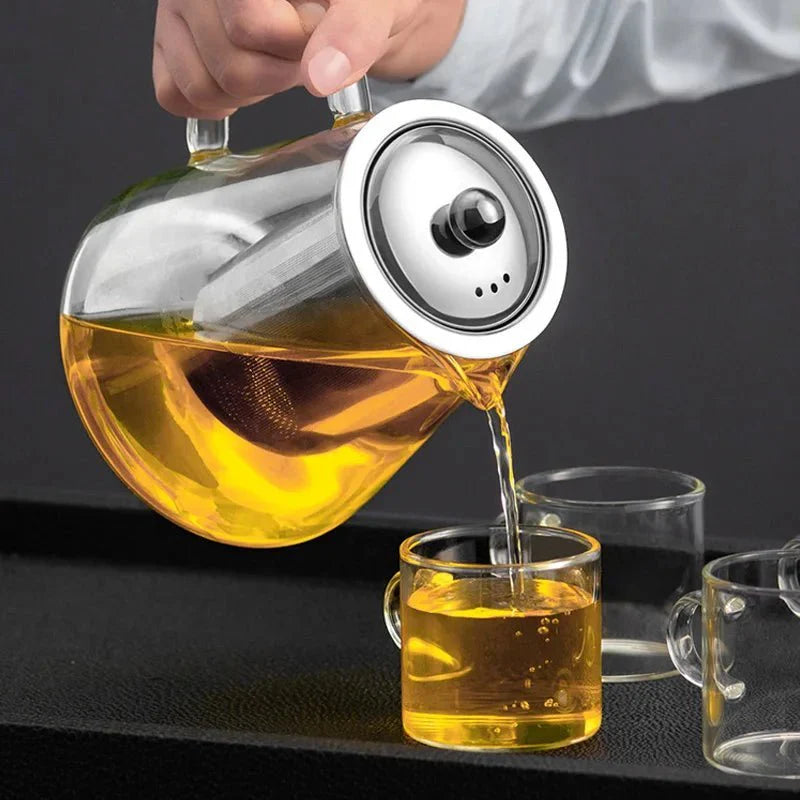 Glass Teapot With Tea Strainer Infuser