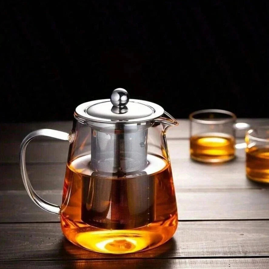 Glass Teapot With Tea Strainer Infuser