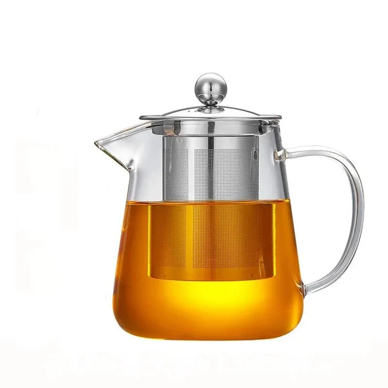Glass Teapot With Tea Strainer Infuser