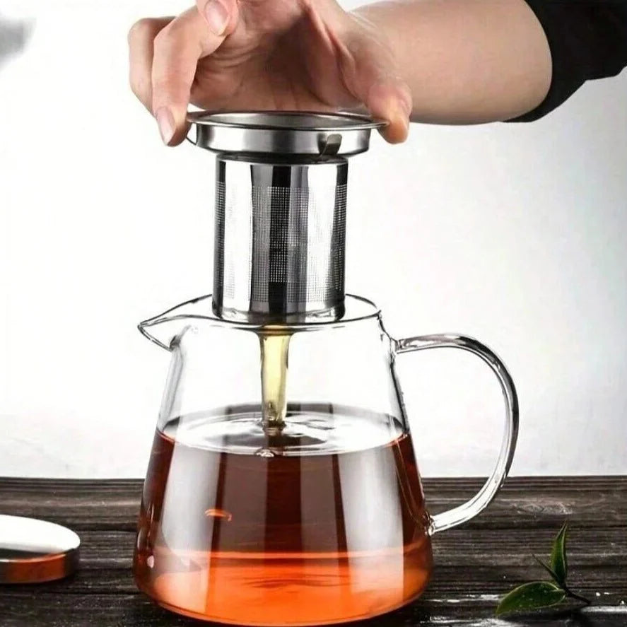 Glass Teapot With Tea Strainer Infuser