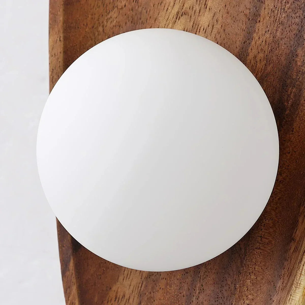 Globe Wall Light with Solid Wood Base