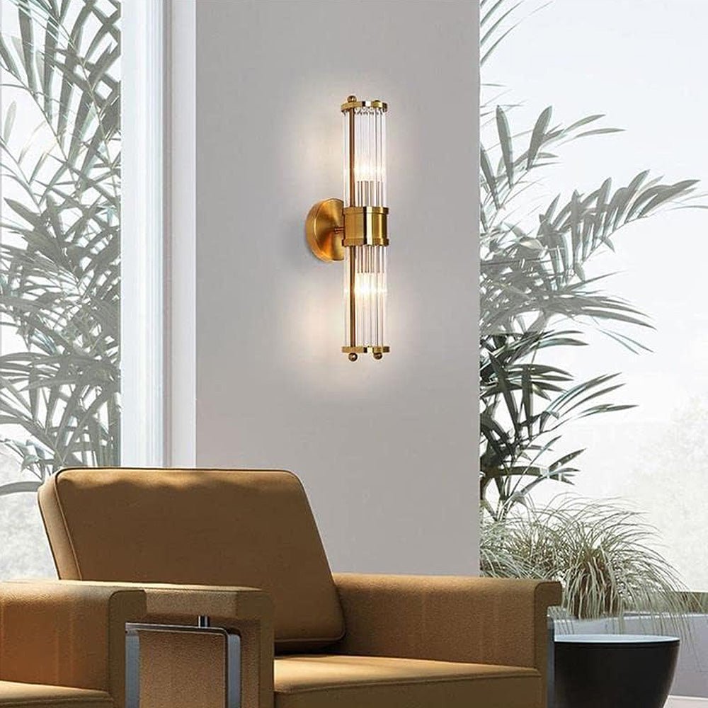Gold Wall Sconce Light for Bathroom & Hallway