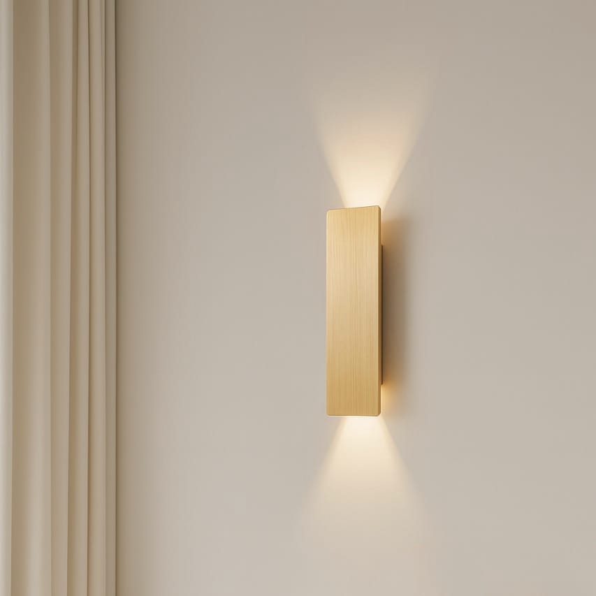 Golden Weatherproof LED Wall Lights - Outdoor Style and Durability
