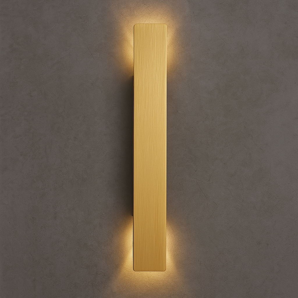 Golden Weatherproof LED Wall Lights - Outdoor Style and Durability