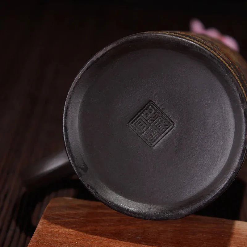 Handmade Clay Tea Mug - Chinese Design