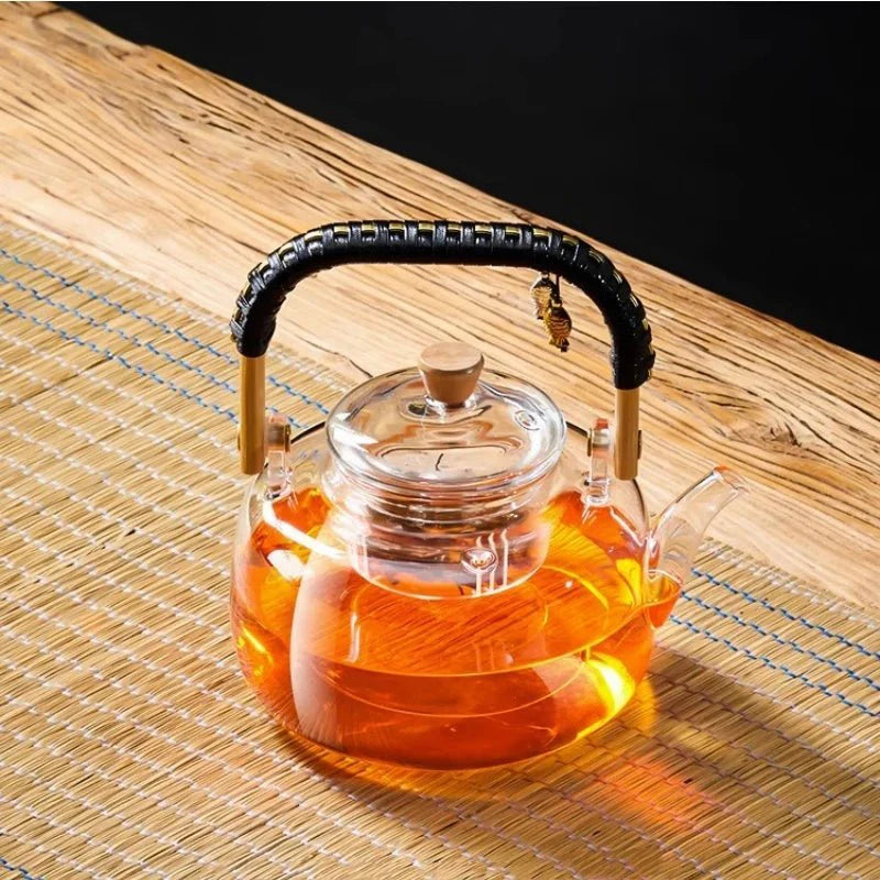 Heat-Resistant Glass Teapot with Infuser