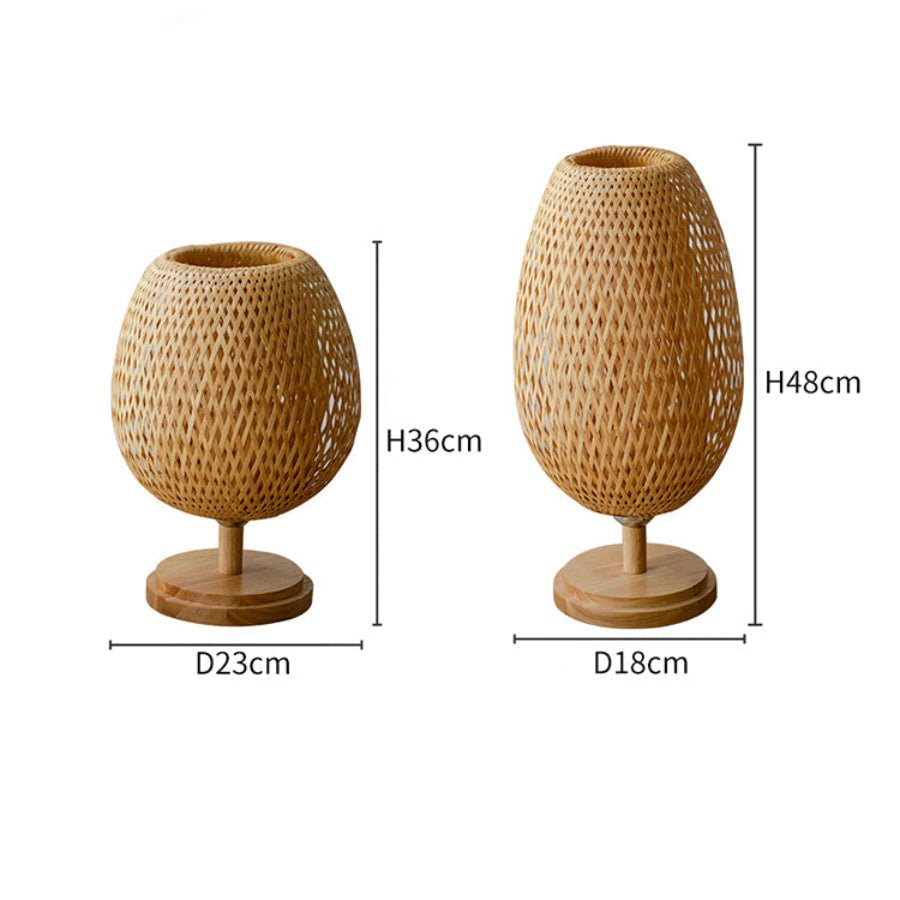 Hygge Handmade Bamboo & Wood Rattan Table Lamp