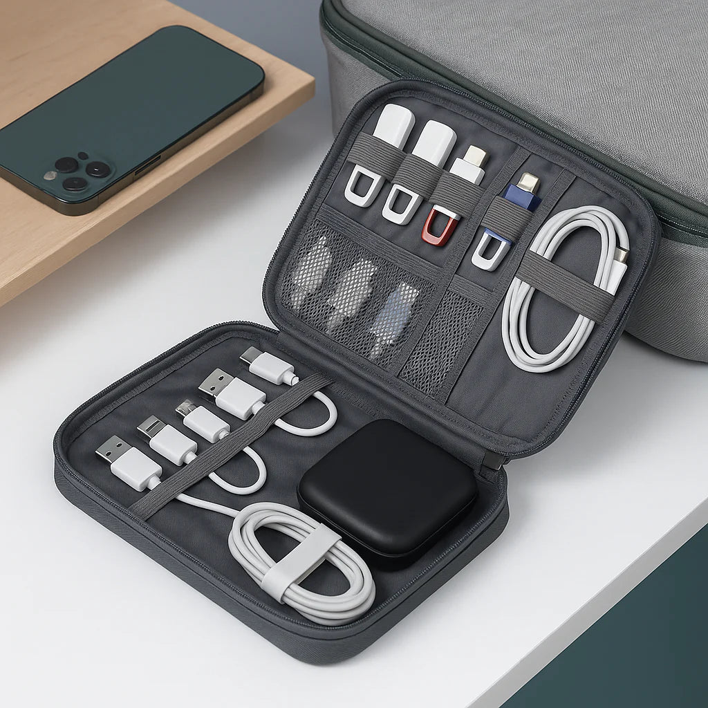 Compact Tech Travel Organizer