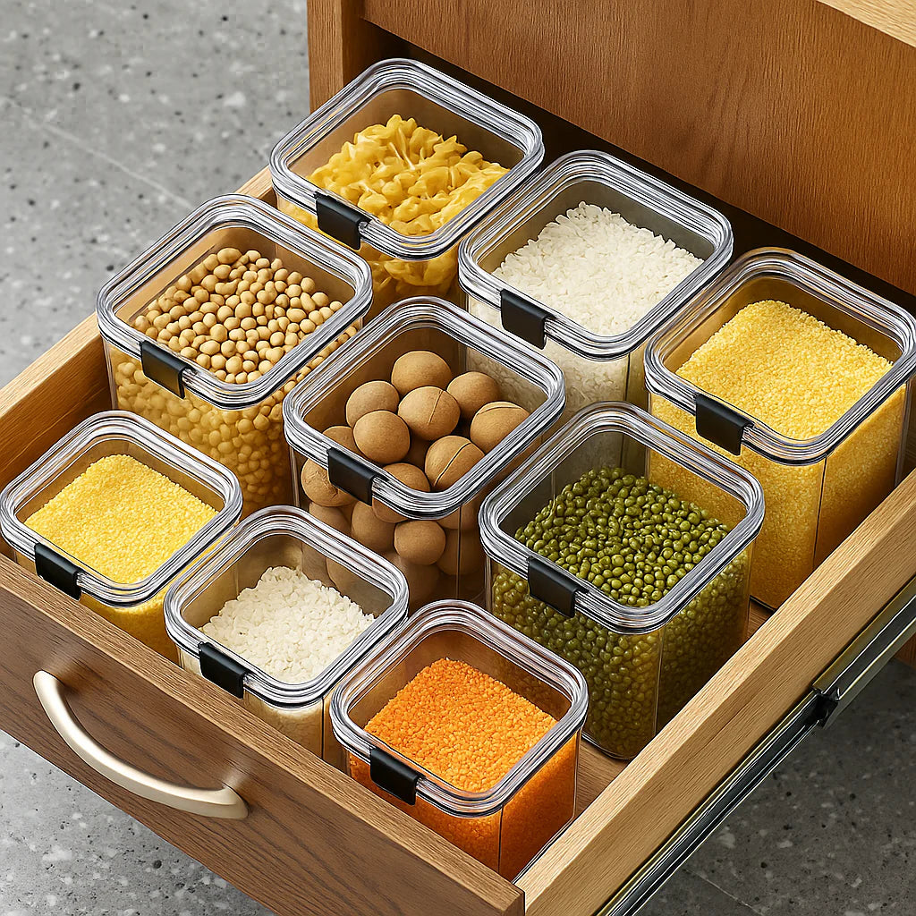 Clear Kitchen Storage Set