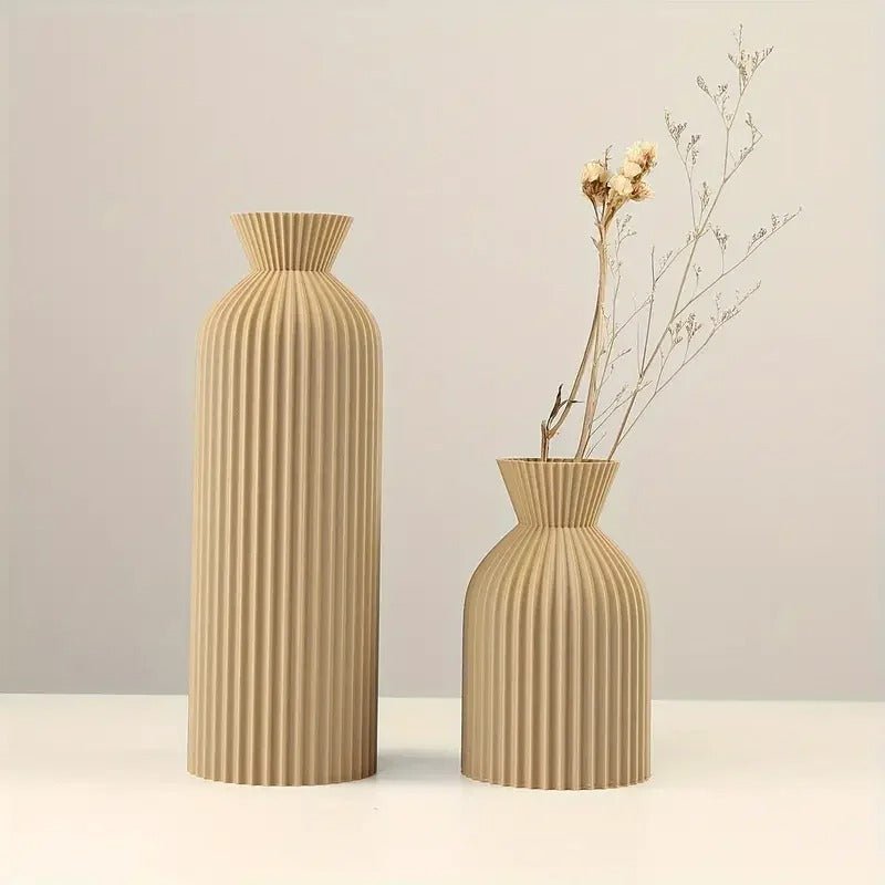 Japandi Centerpiece Plastic Vase Double Set