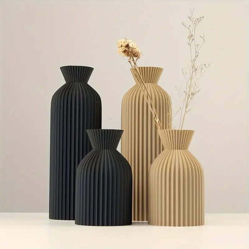 Japandi Centerpiece Plastic Vase Double Set