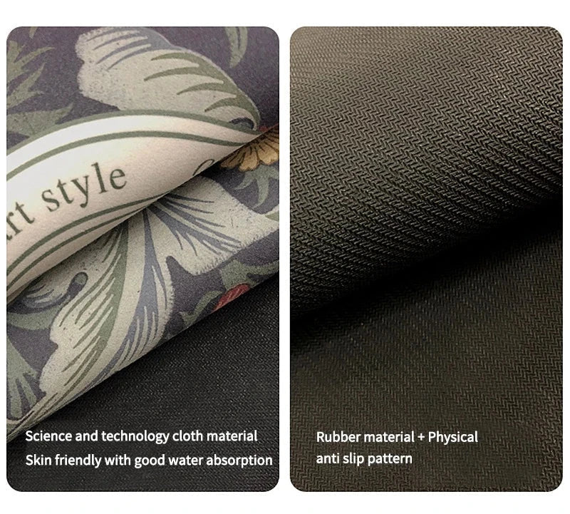 Kitchen Counter Mat - Washable and Absorbent Floral Design