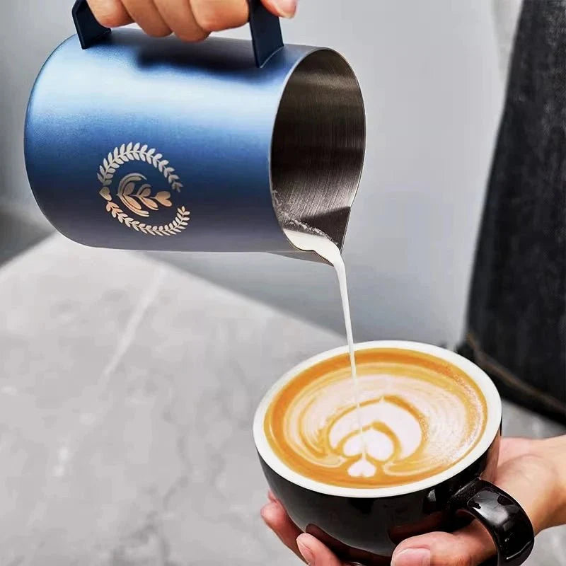 Latte Art Milk Jug for Cappuccino and Coffee
