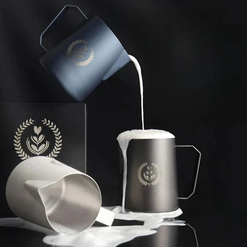 Latte Art Milk Jug for Cappuccino and Coffee