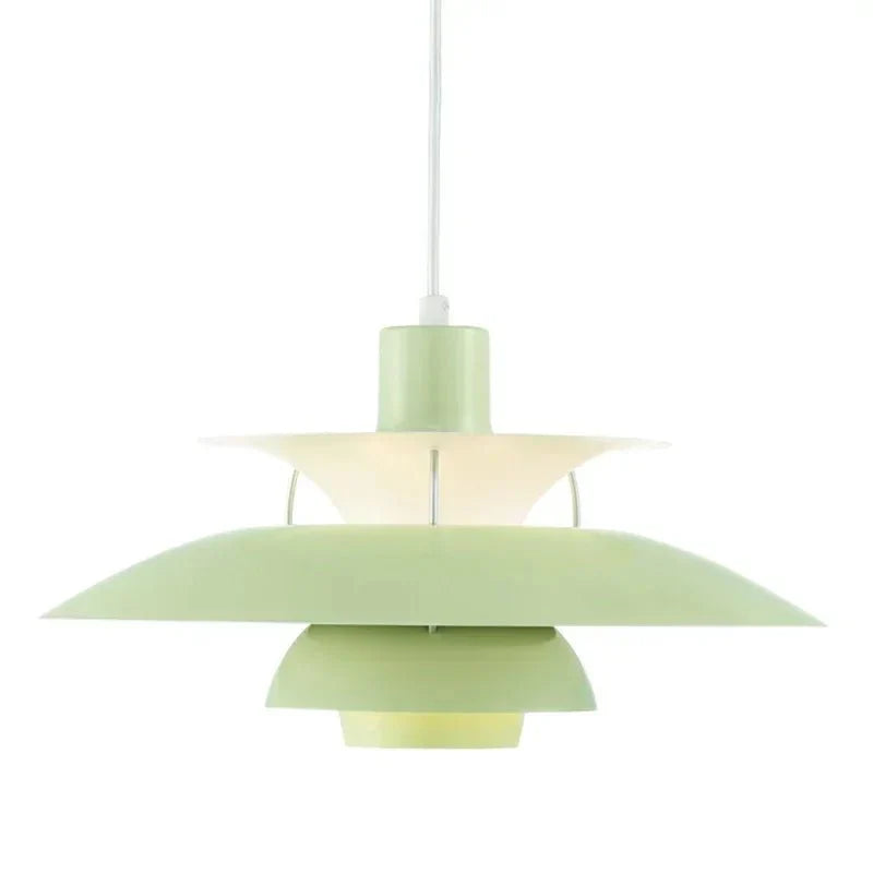 Layered Metal Pendant Light with Multi-Tiered Shade