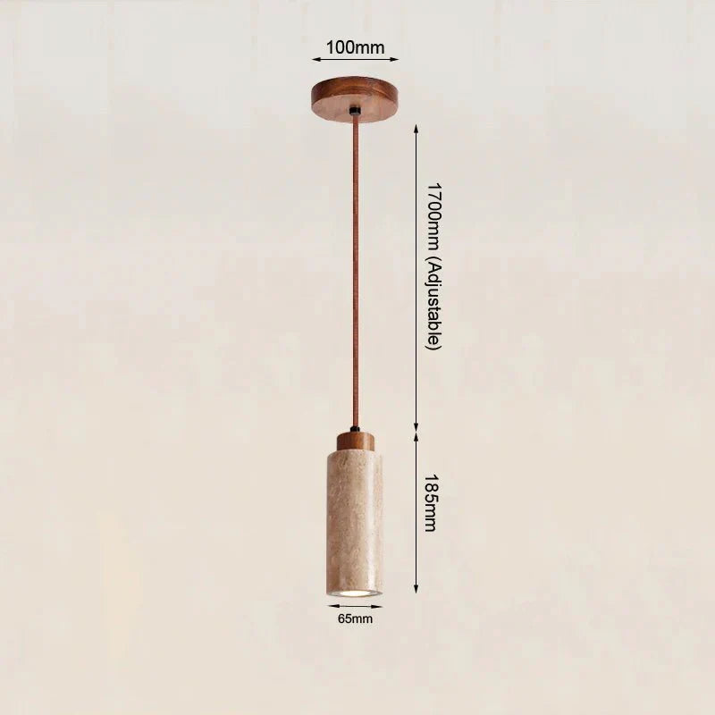 LumiTerra Travertine Pendant Light