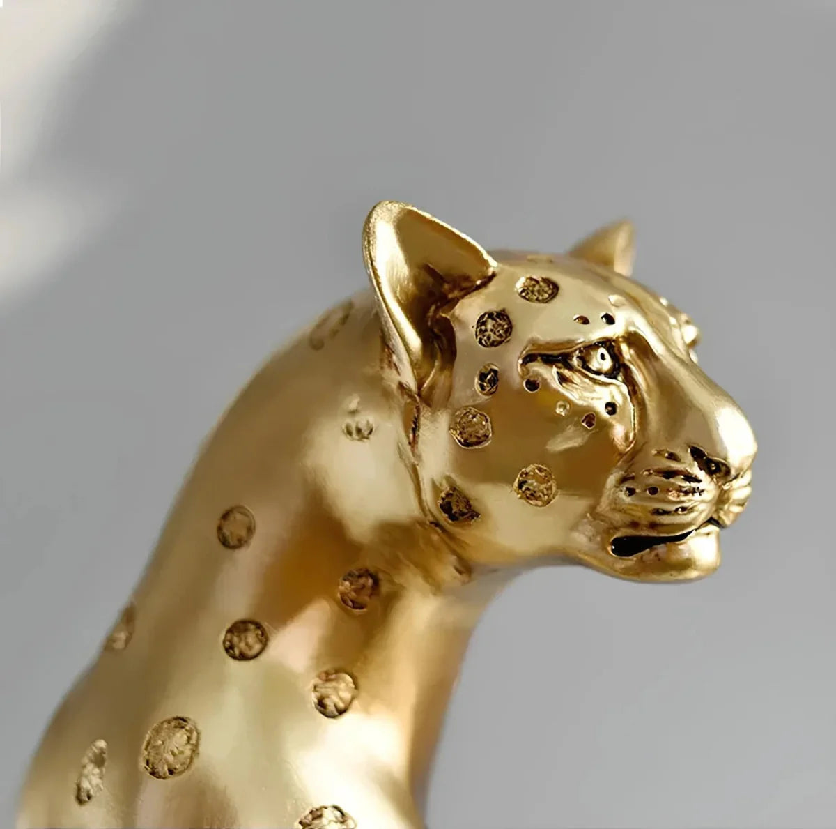 Majestic Golden Leopard Figurine