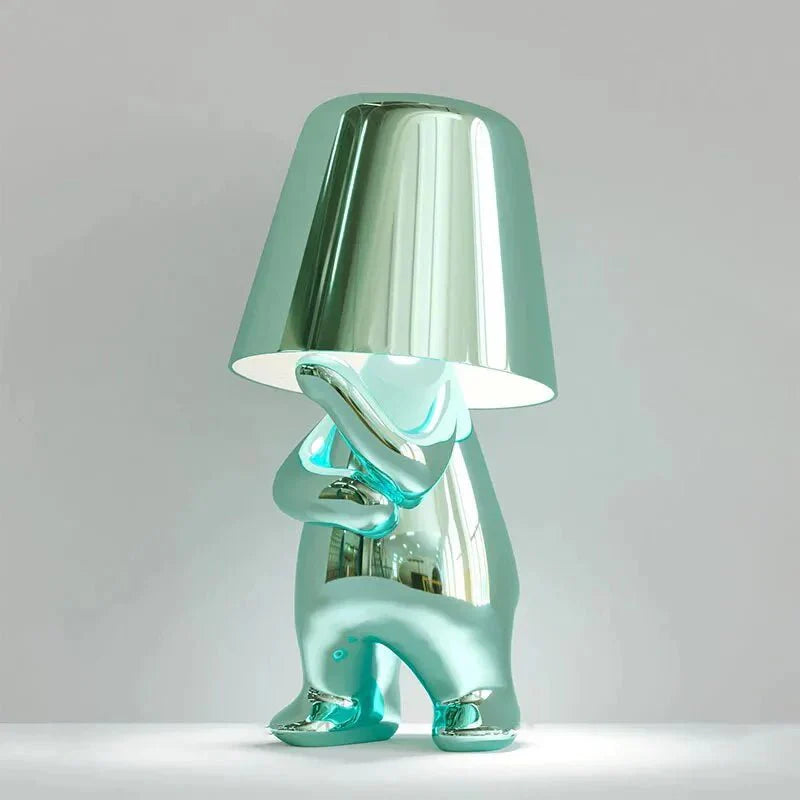 Metallic Figurine Table Lamp