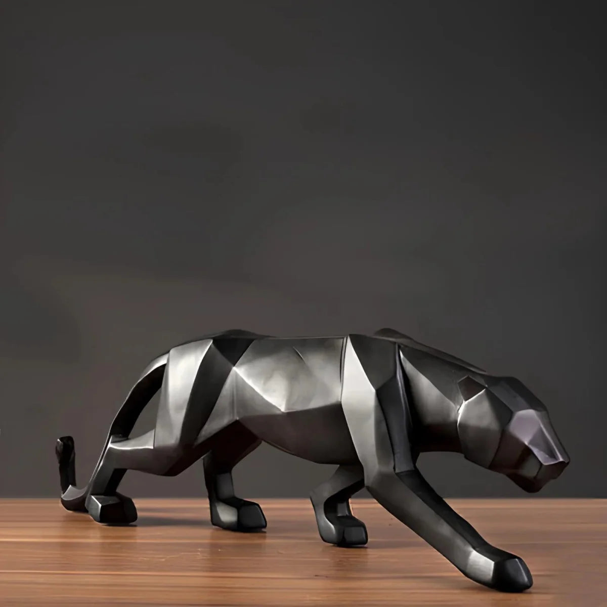Minimalist Panther Resin Sculpture