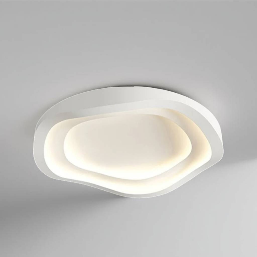 Modern Art Deco Chandelier | White LED Ceiling Light