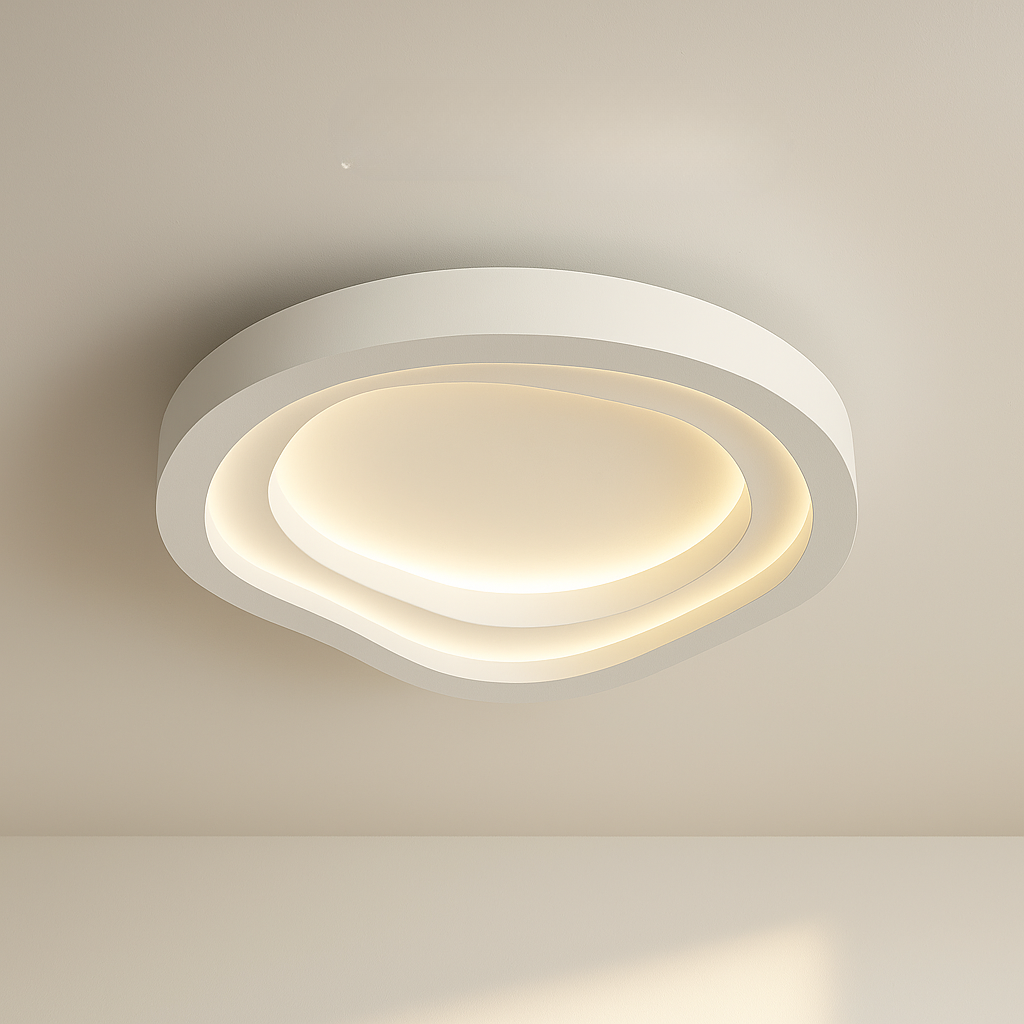 Modern Art Deco Chandelier | White LED Ceiling Light