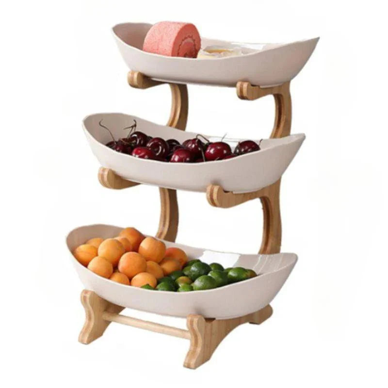 Modern Bamboo Fruit Basket
