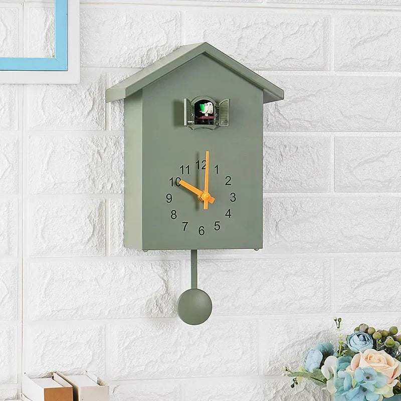 Modern Cuckoo Wall Clock with Pendulum