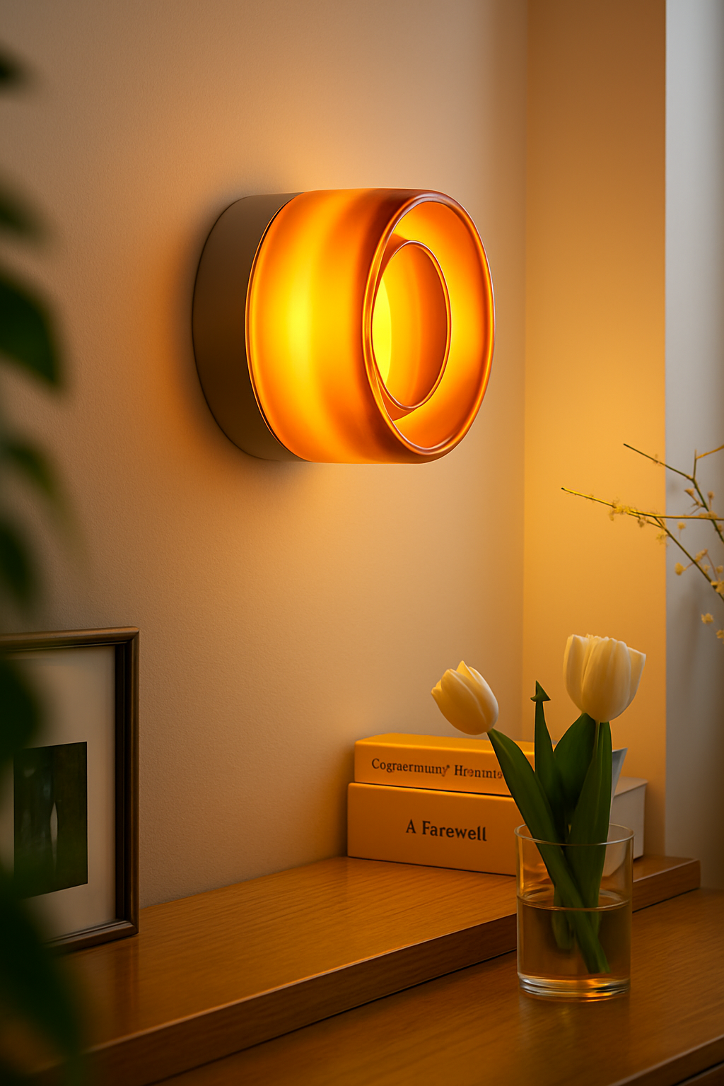 Modern Interior LED Wall Lamp - Amber Jelly Decor