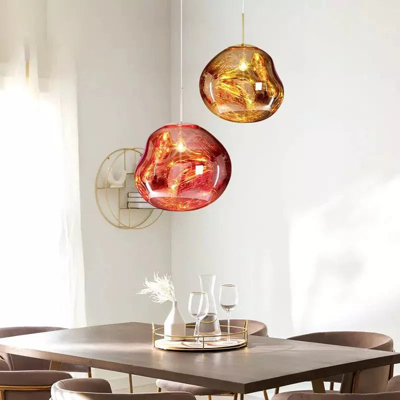 Modern Lava-Textured Pendant Light