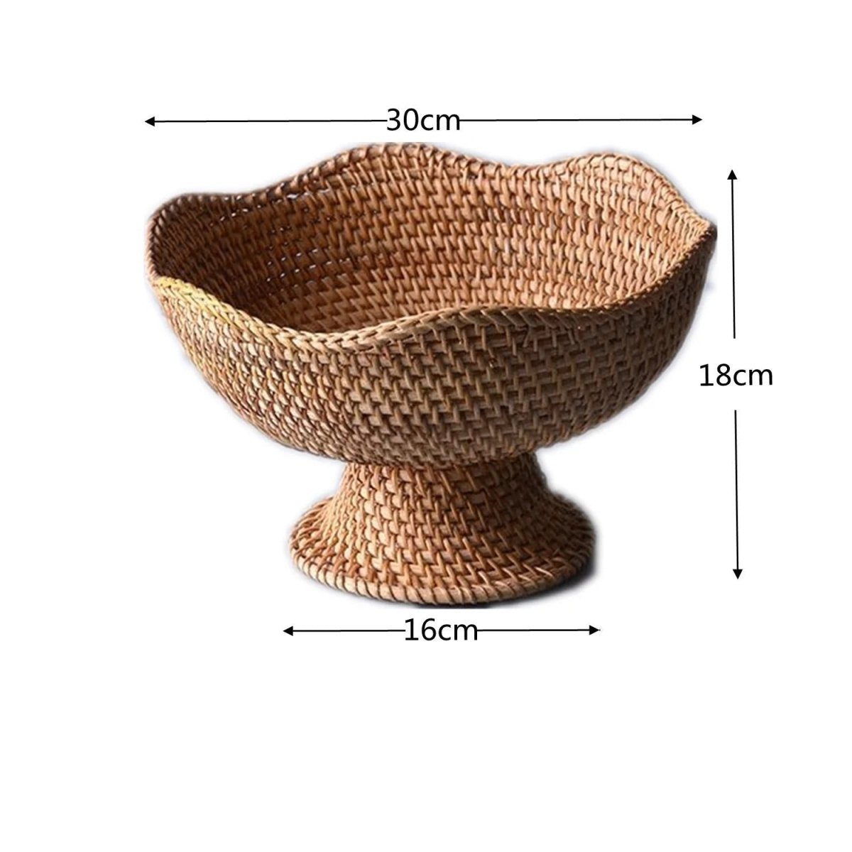 Natural Handwoven Rattan Fruit Basket Bowls