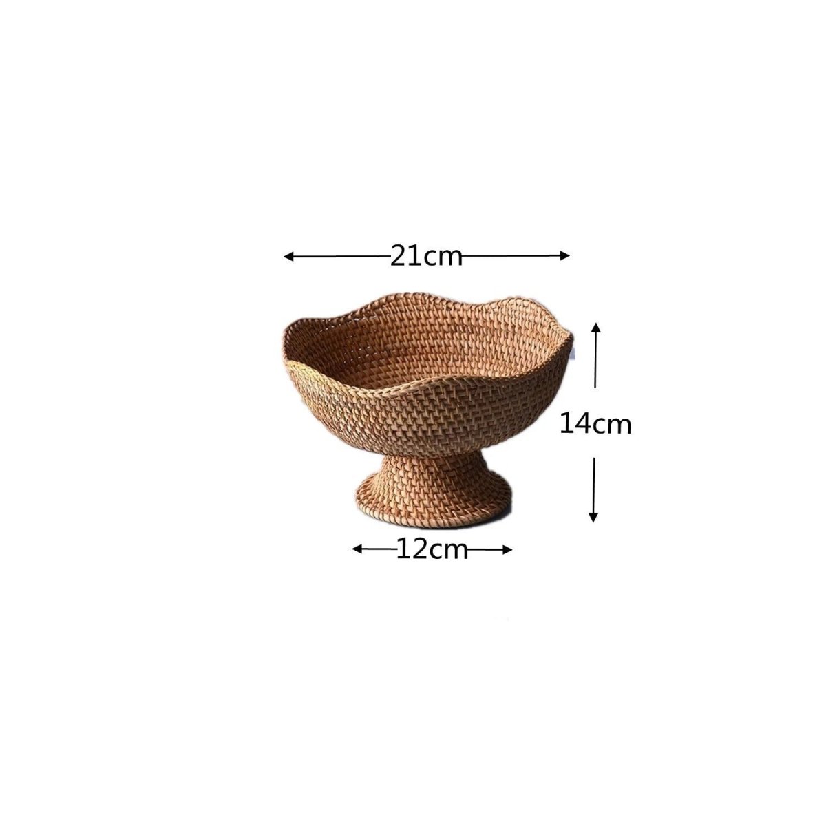 Natural Handwoven Rattan Fruit Basket Bowls
