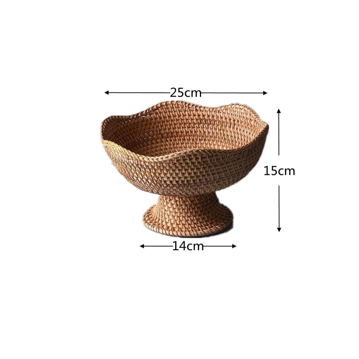 Natural Handwoven Rattan Fruit Basket Bowls