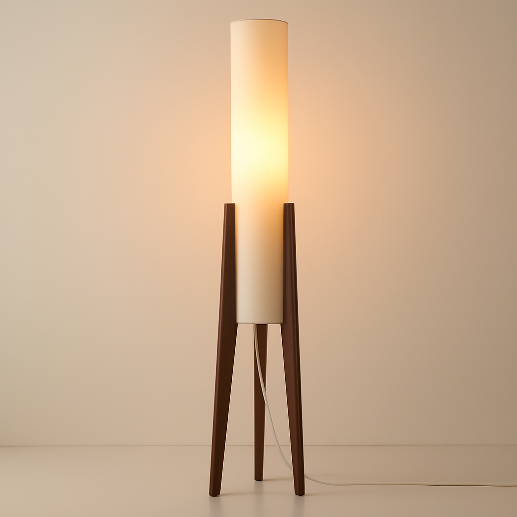 Natural Wood Floor Lamp | Boho Standing Light
