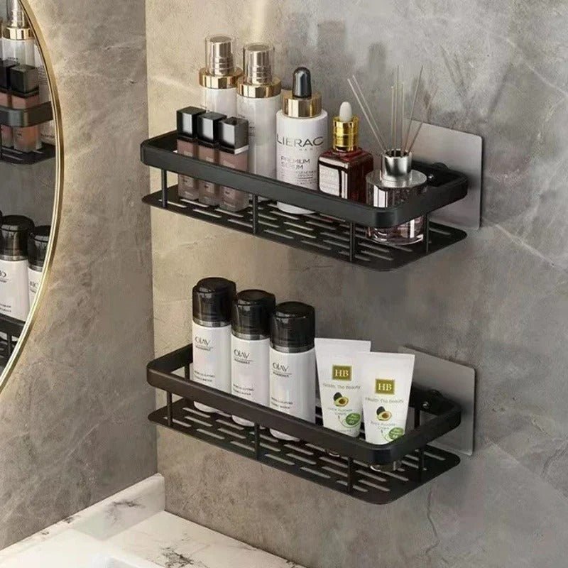 No-Drill Bathroom Shelves – Space-Saving & Easy to Install