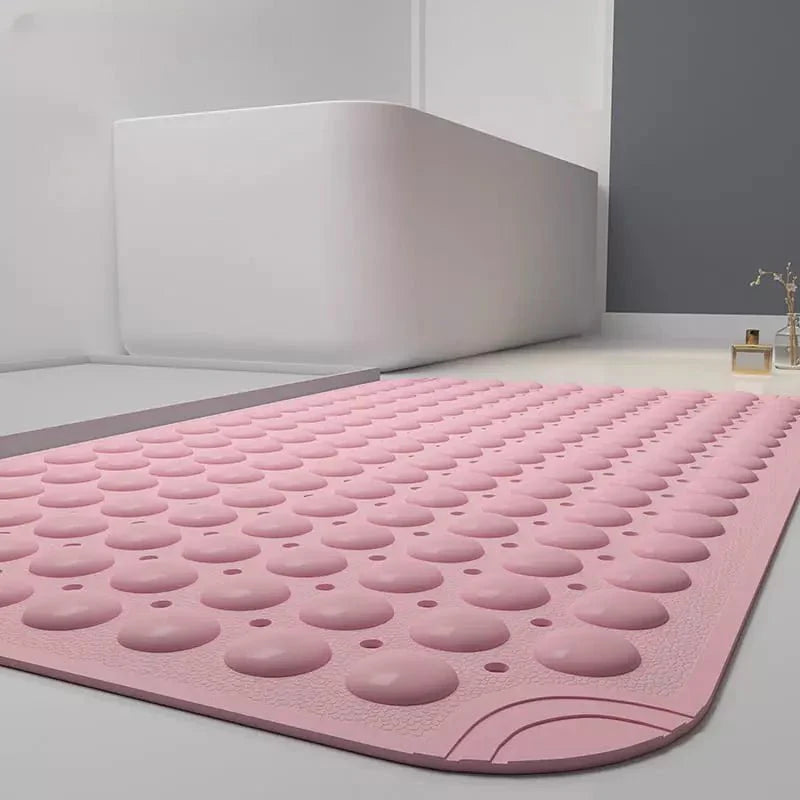 Non-Slip Large Bath Mat with Safety Massage Suction Cups
