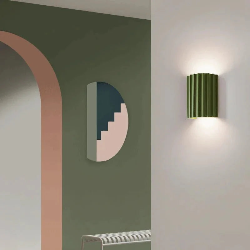Nordic Minimalist LED Wall Lamp - Macaron Resin